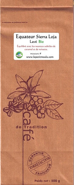 emballage Café en grain  Equateur Sierra Loja Lavé Bio