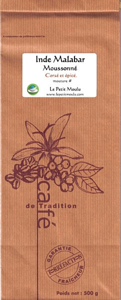Sachet café Inde malabar moussonné - Le Petit Moulu